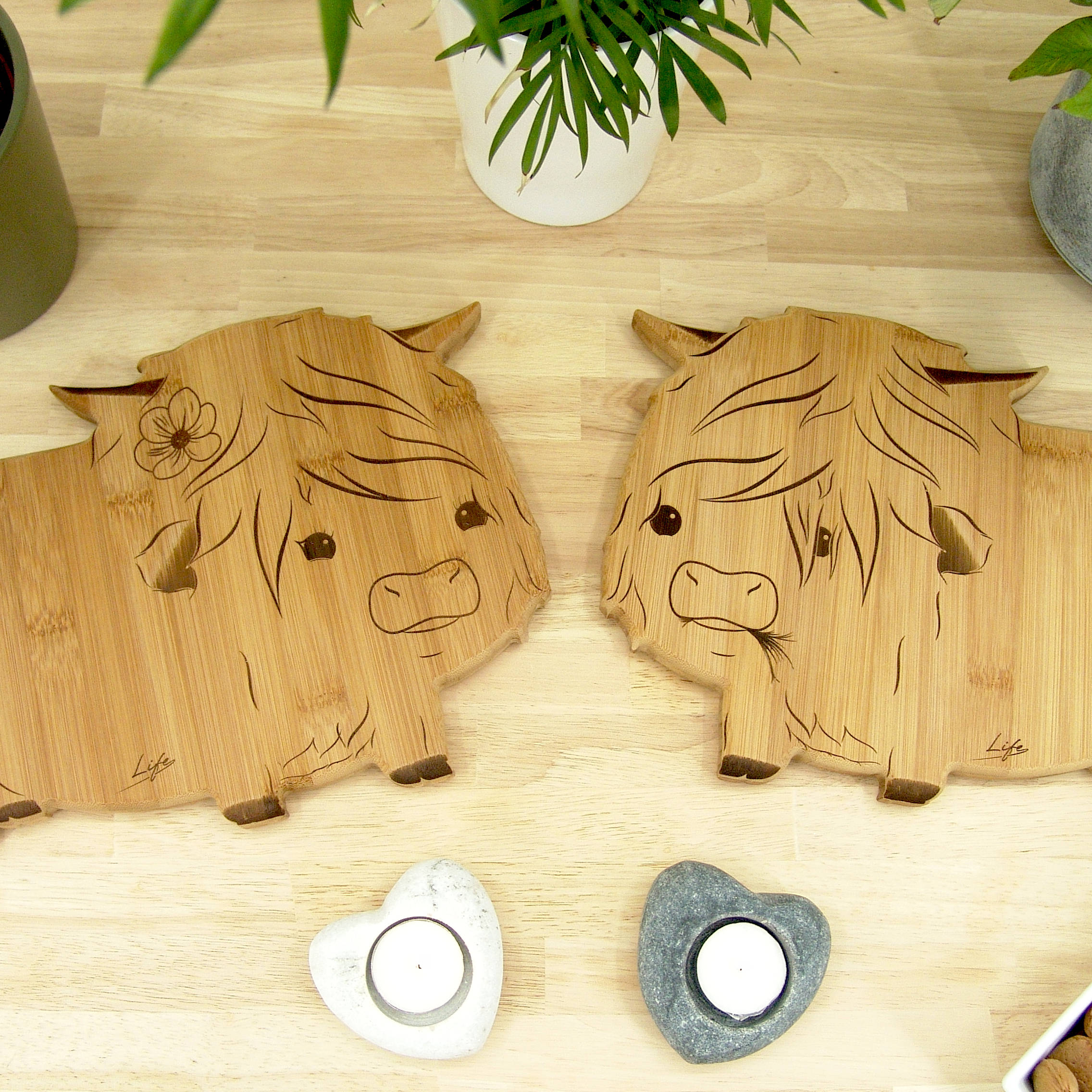 Highland Cow Chopping Board Set – Hagrid & Hetty - Image 2