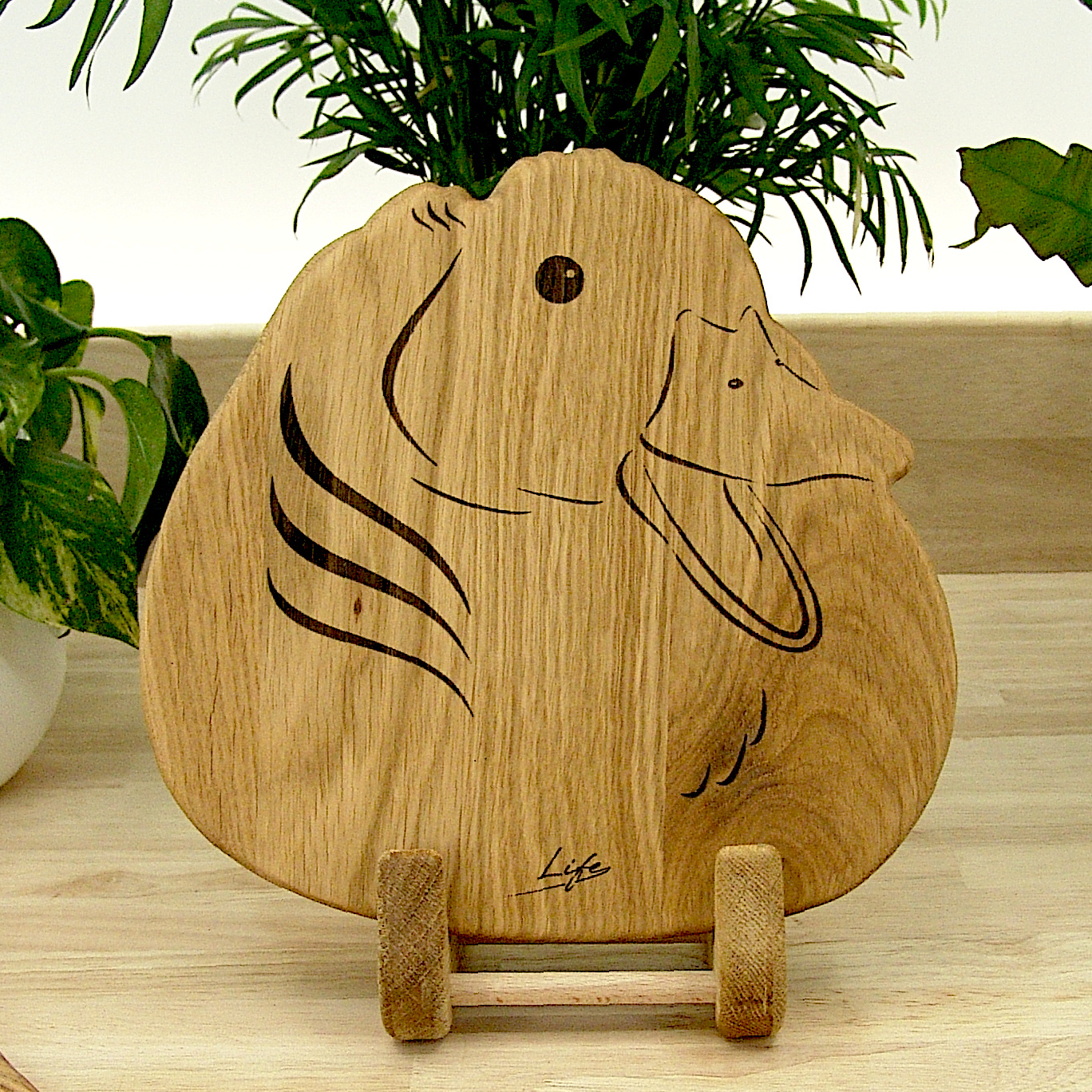 Handmade Oak Duck Chopping Board – Wooden Serving Board, Made in Wales - Image 2