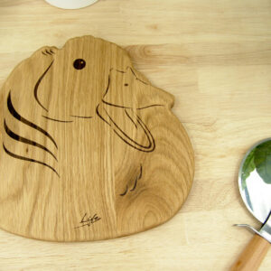 Handmade Oak Duck Chopping Board – Wooden Serving Board, Made in Wales