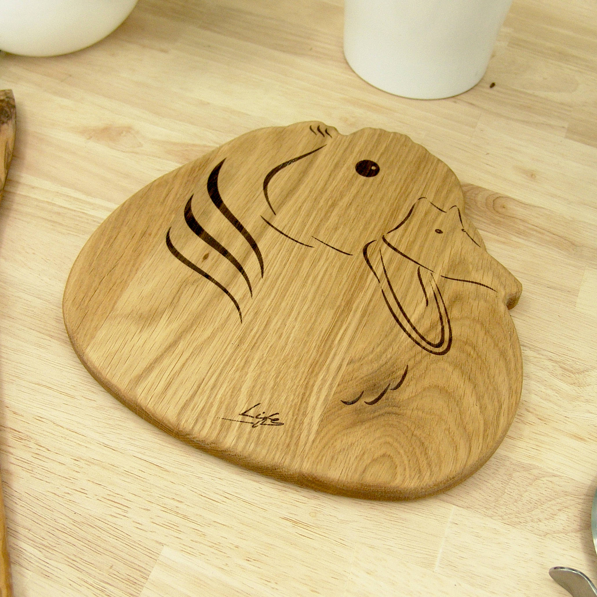 Handmade Oak Duck Chopping Board – Wooden Serving Board, Made in Wales - Image 4
