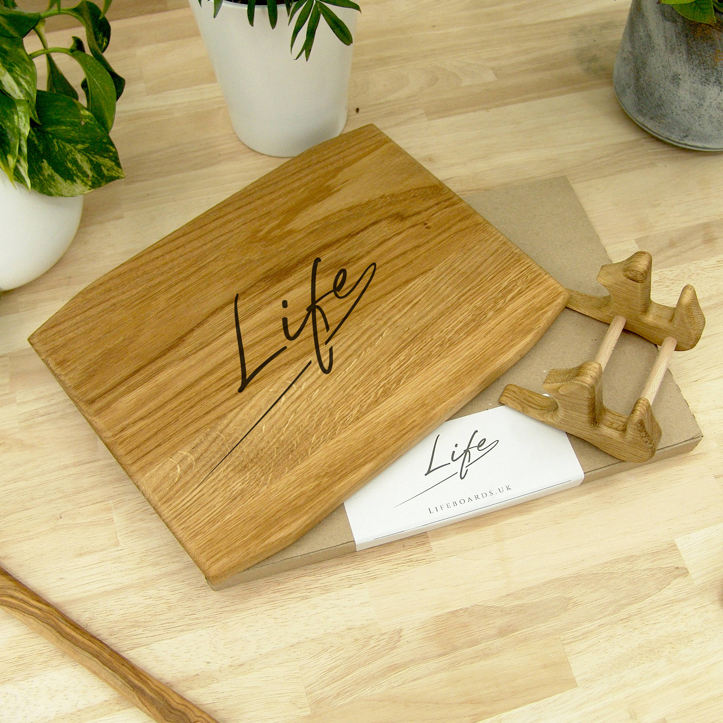Personalised Oak 30cm Chopping Board - Engraved Logo / Text - Image 13