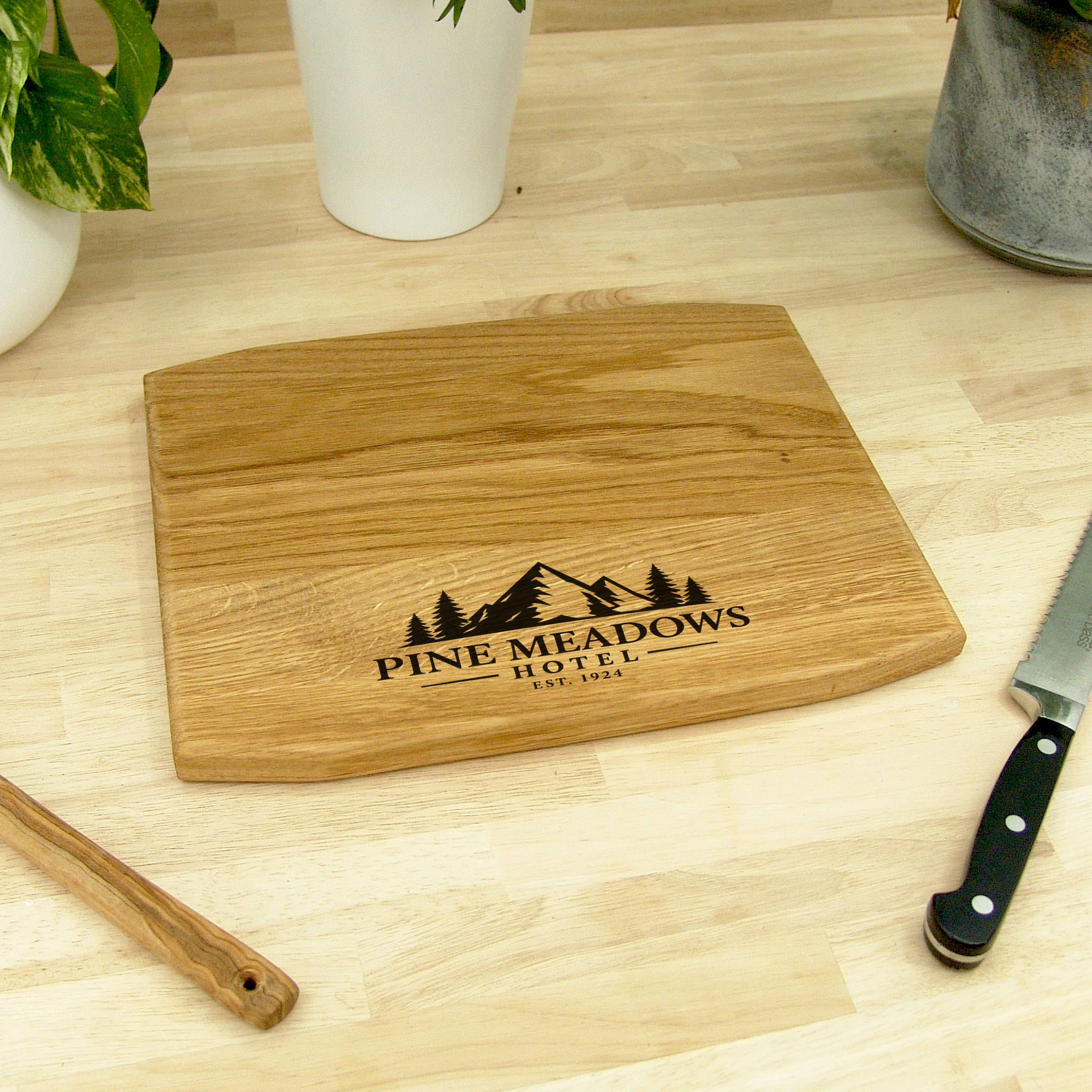 Personalised Oak 30cm Chopping Board - Engraved Logo / Text - Image 14