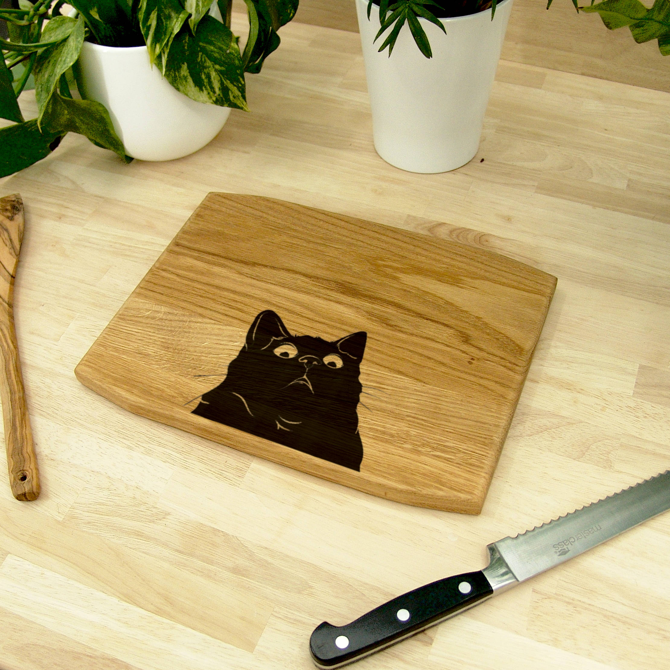 Personalised Oak 30cm Chopping Board - Engraved Logo / Text - Image 15