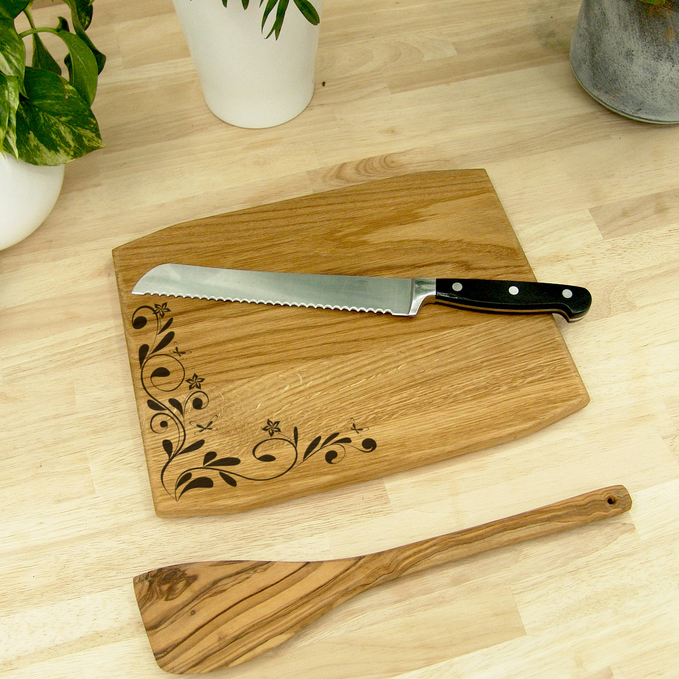 Personalised Oak 30cm Chopping Board - Engraved Logo / Text - Image 11