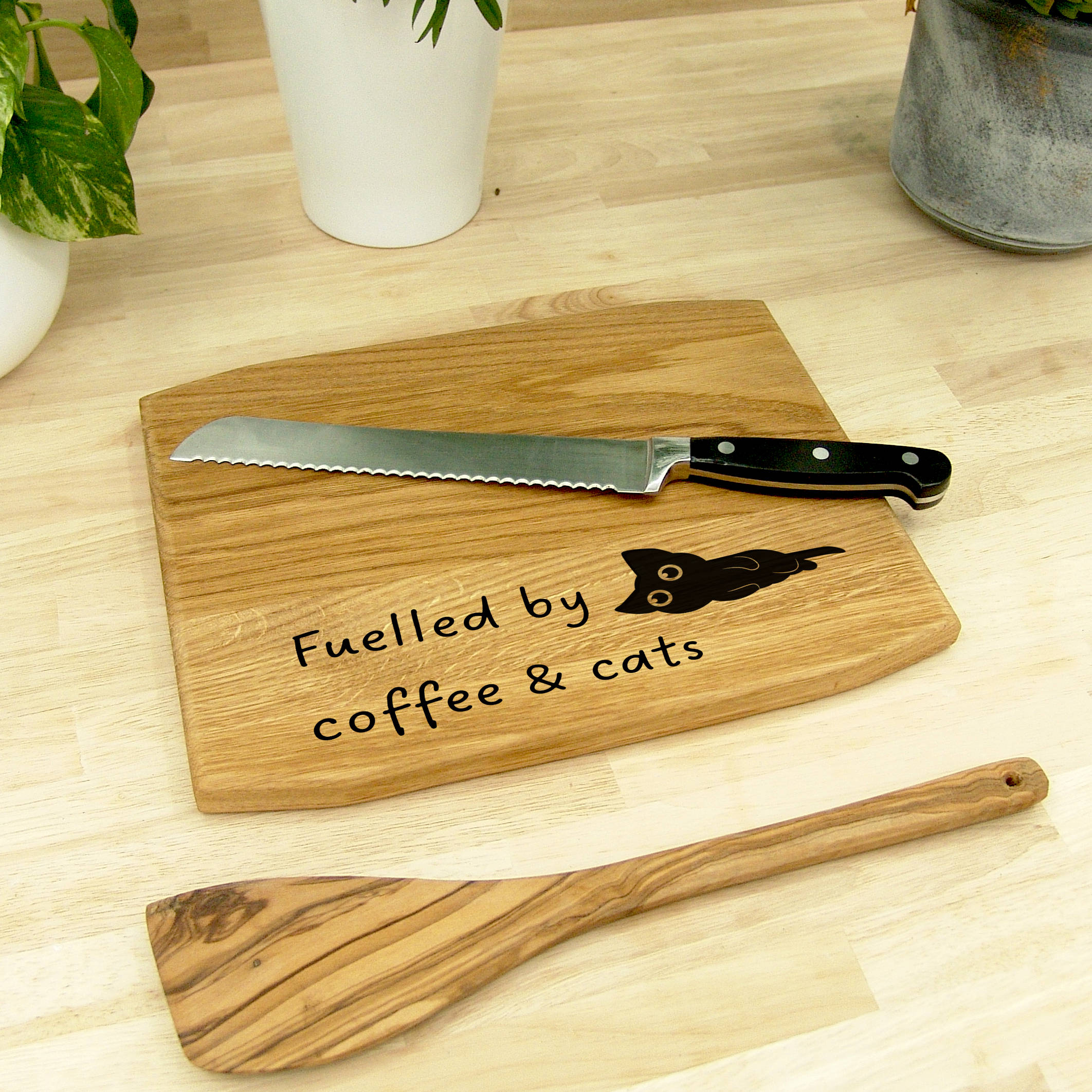 Personalised Oak 30cm Chopping Board - Engraved Logo / Text - Image 10