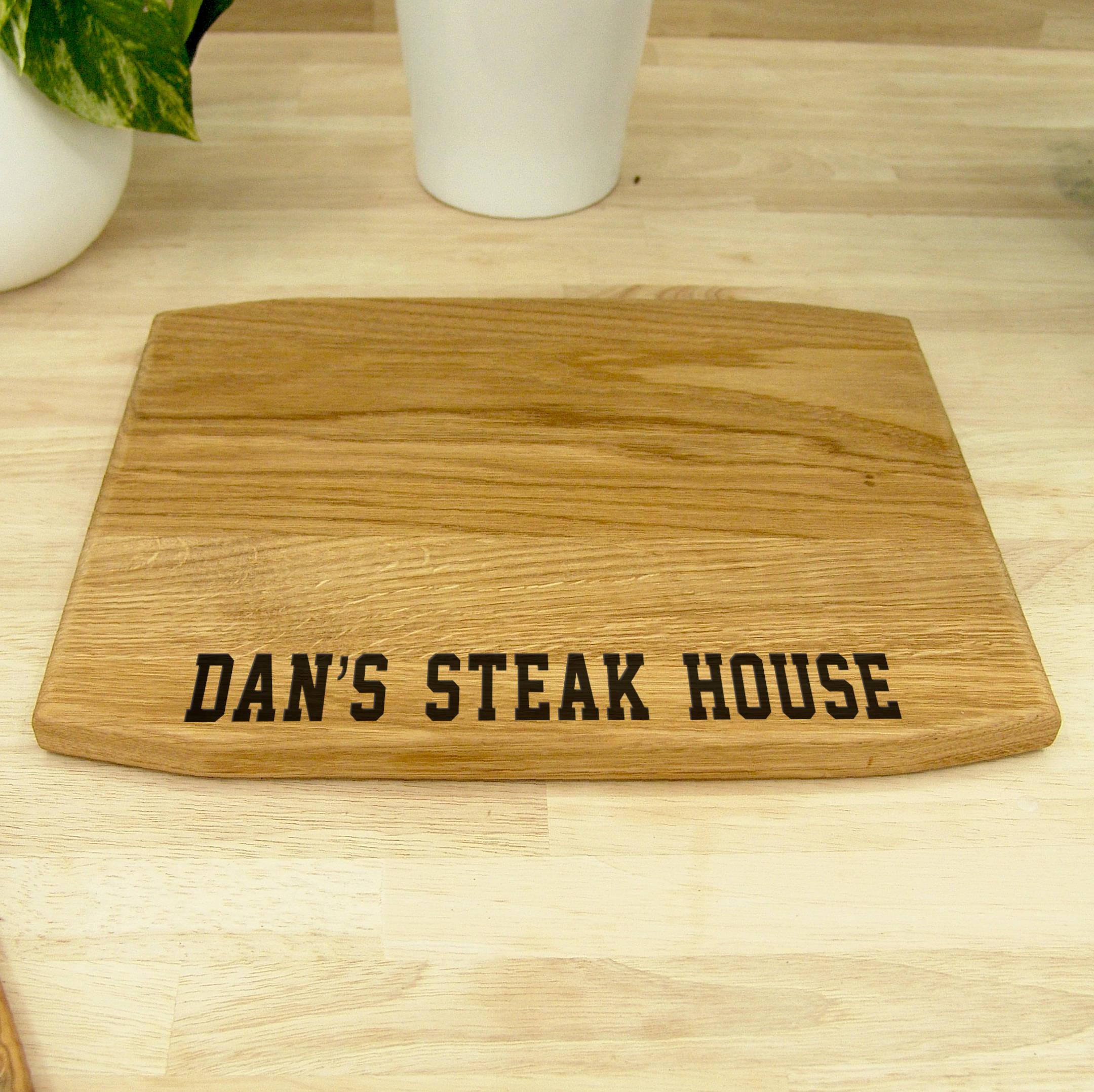 Personalised Oak 30cm Chopping Board - Engraved Logo / Text - Image 7