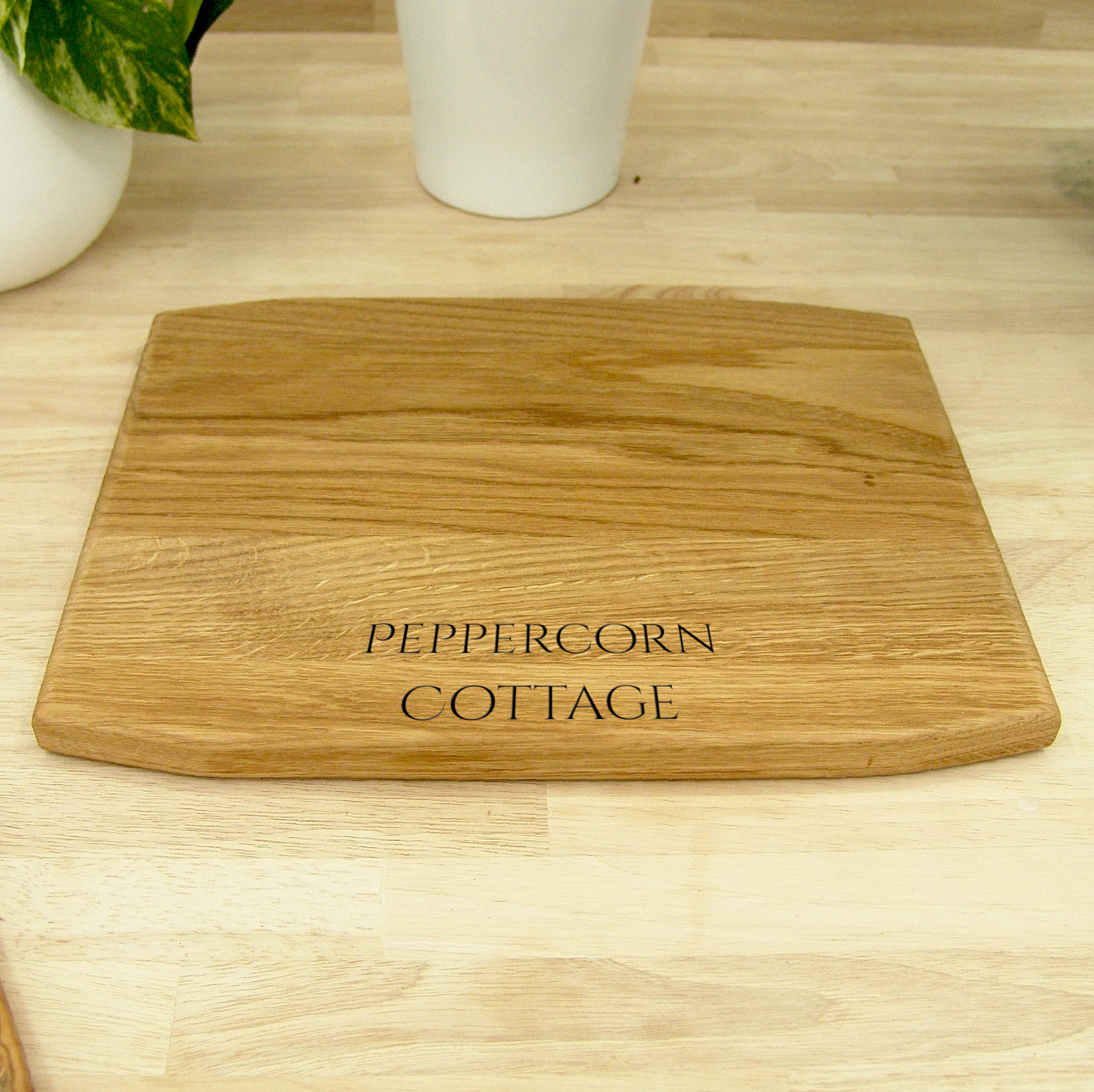 Personalised Oak 30cm Chopping Board - Engraved Logo / Text - Image 8