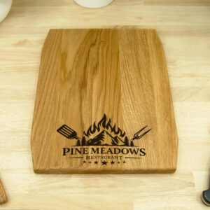 Personalised Oak 30cm Chopping Board - Engraved Logo / Text