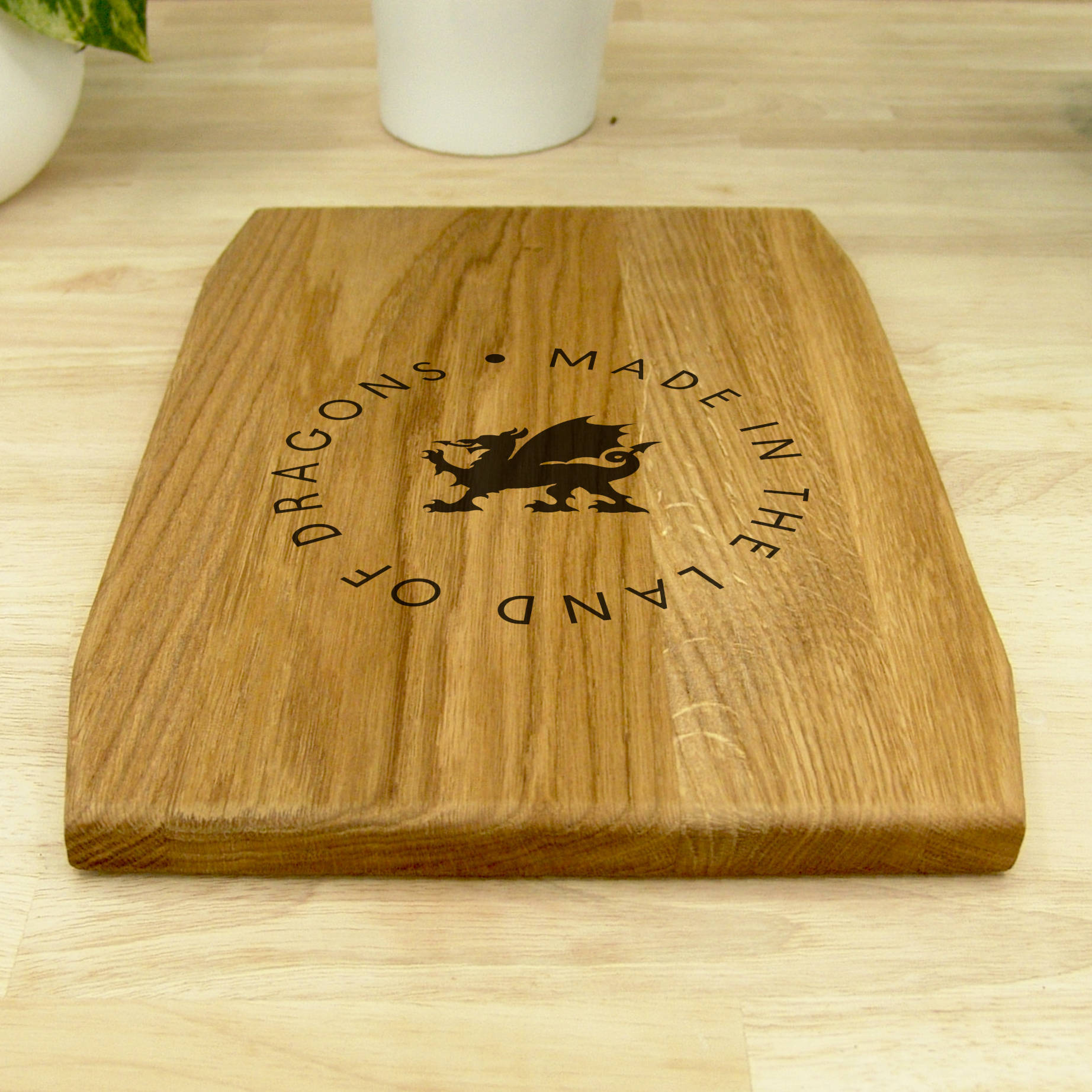 Personalised Oak 30cm Chopping Board - Engraved Logo / Text - Image 6