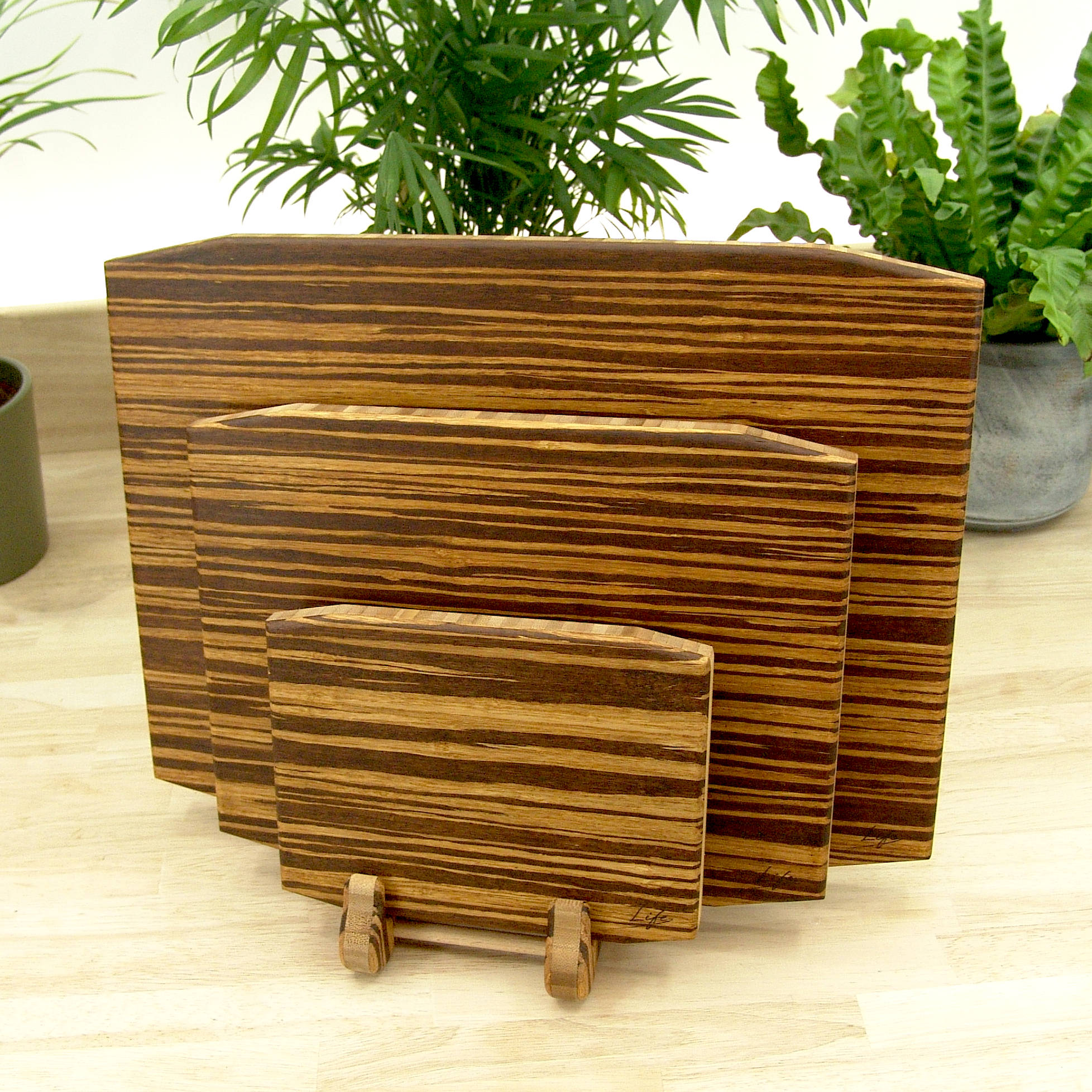 Set of 3 Tiger Bamboo Chopping Boards – Large, Medium & Small - Image 15