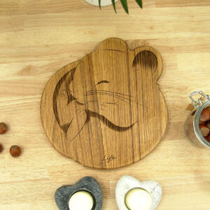 Mouse Chopping Board: Oak Sleepy Dormouse Cheese Board, UK Hand Made